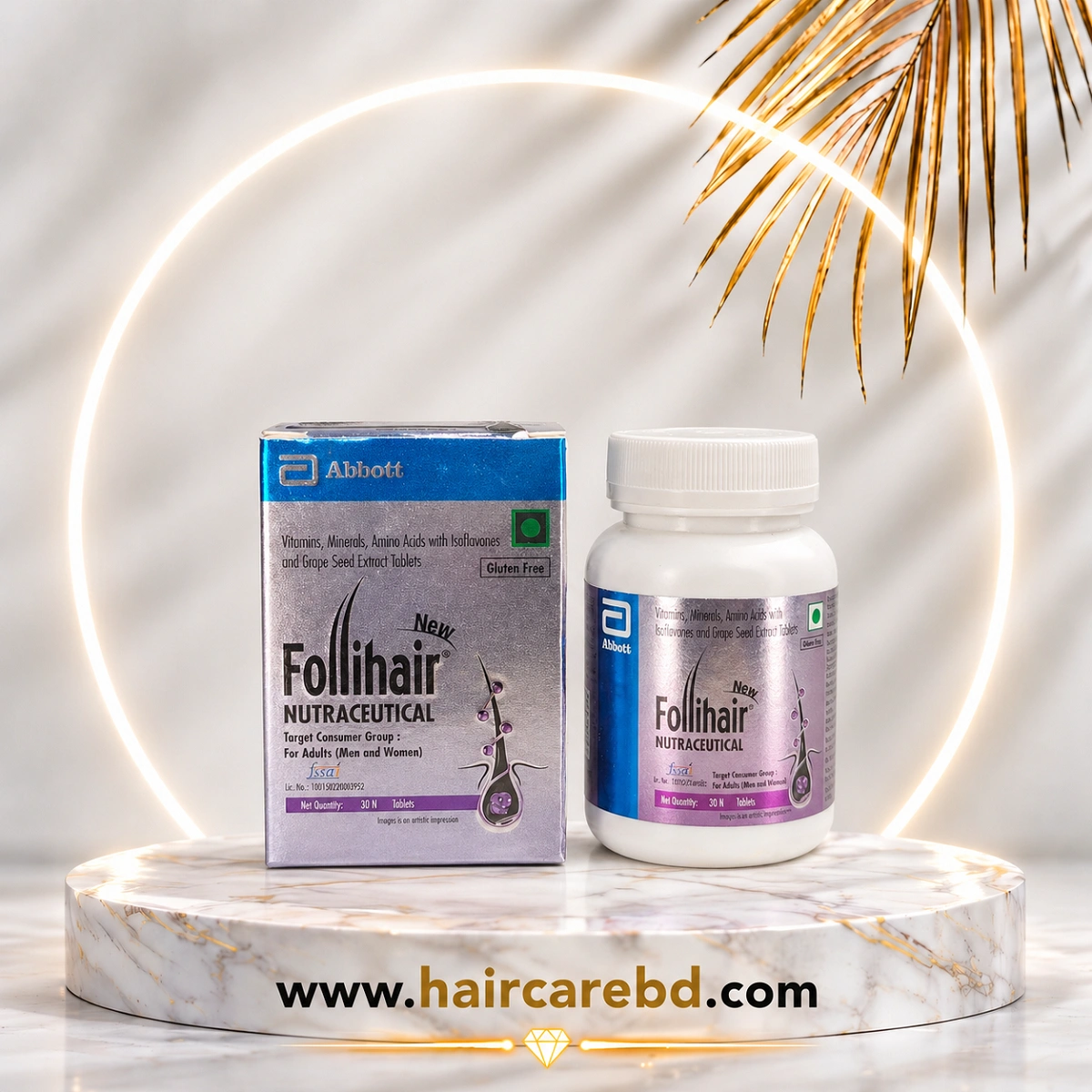 Follihair New Nutraceutical Tablets 30N Price in Bangladesh | HaircareBD