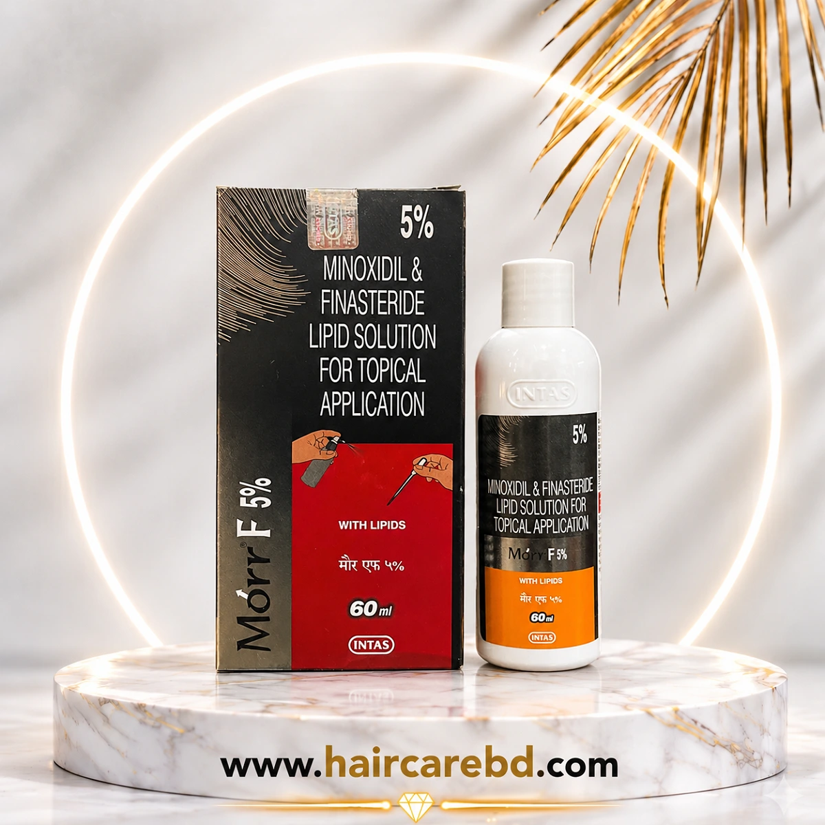 Morr F 5% Minoxidil with Finasteride Topical Solution 60ml – Original Indian