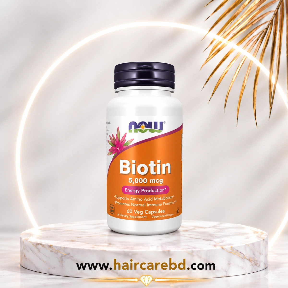NOW Biotin 5000 mcg Price in Bangladesh | Hair Skin Nail Support