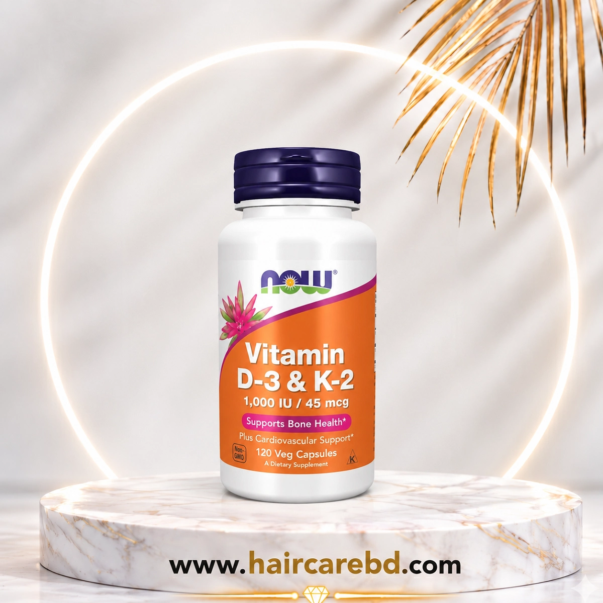 NOW Vitamin D3 & K2 Price in Bangladesh | 120 Veg Capsules