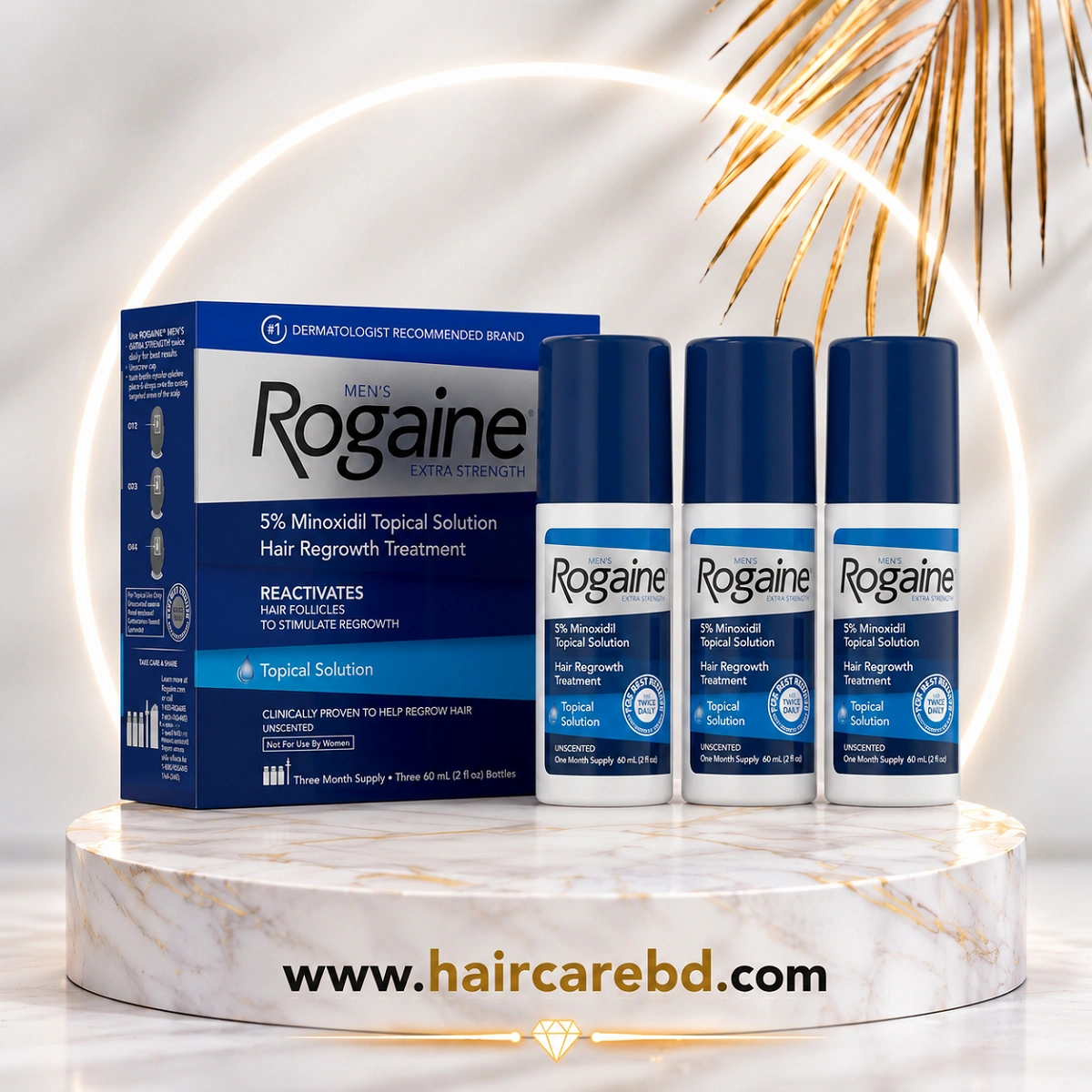 Rogaine Men's Extra Strength 5% Minoxidil 3 Months Supply Price in Bangladesh | HaircareBD