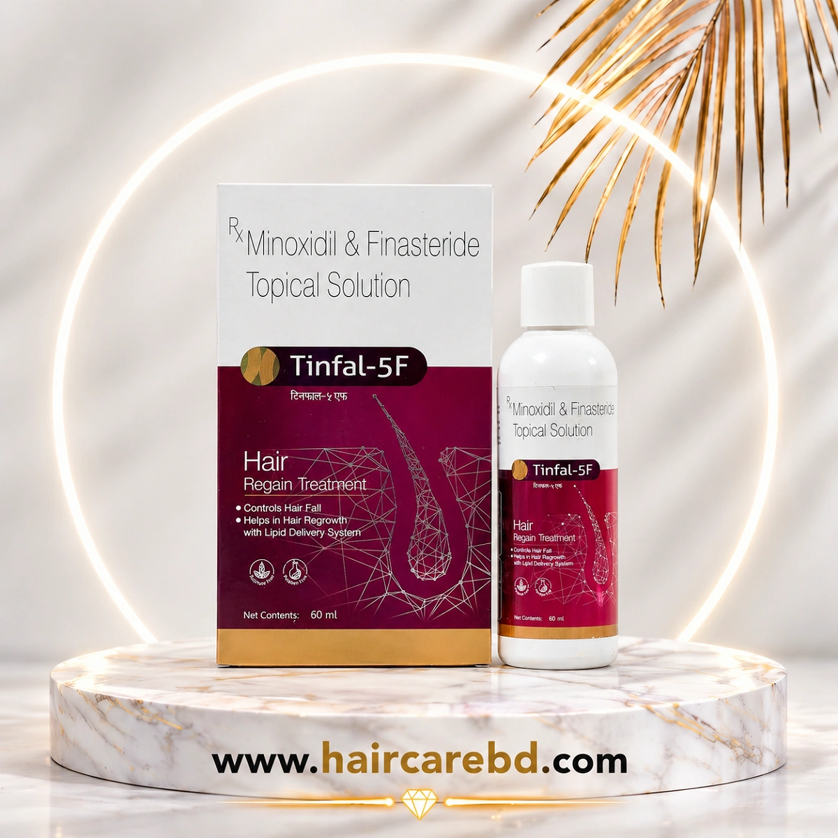 Tinfal 5F Minoxidil with Finasteride 60ml Price in Bangladesh | HaircareBD