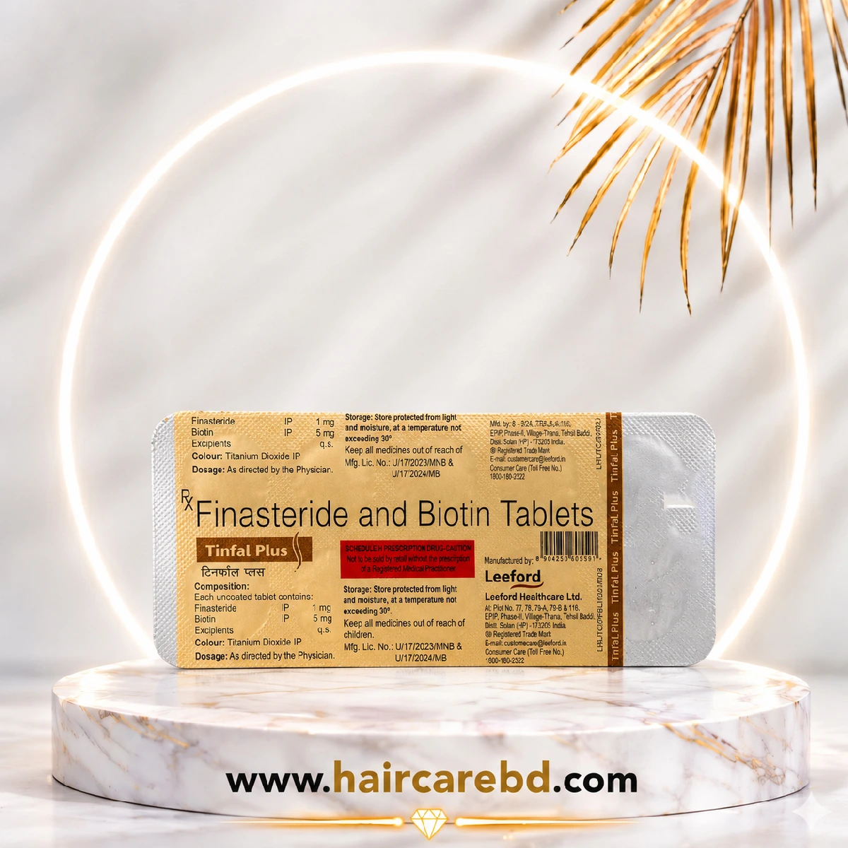 Tinfal Plus Biotin & Finasteride Tablets Price in Bangladesh | HaircareBD